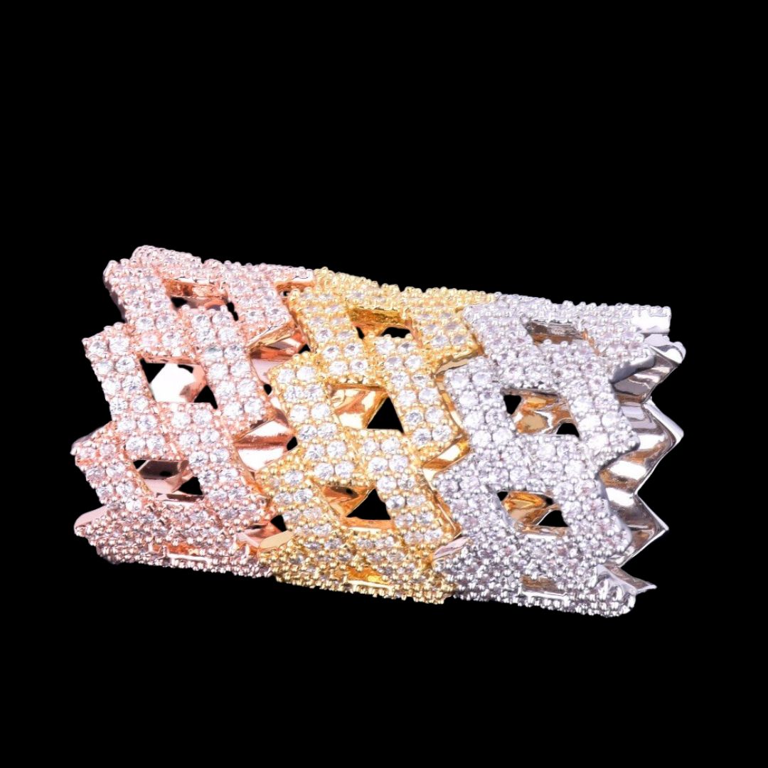 Crown Edition Miami Cuban Link Style Iced Out Ring