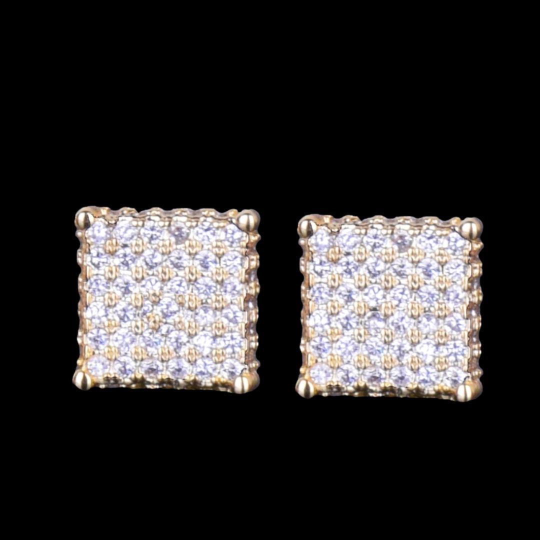 8MM Endless Shine Tennis Edition Unisex Iced Out Stud Earrings