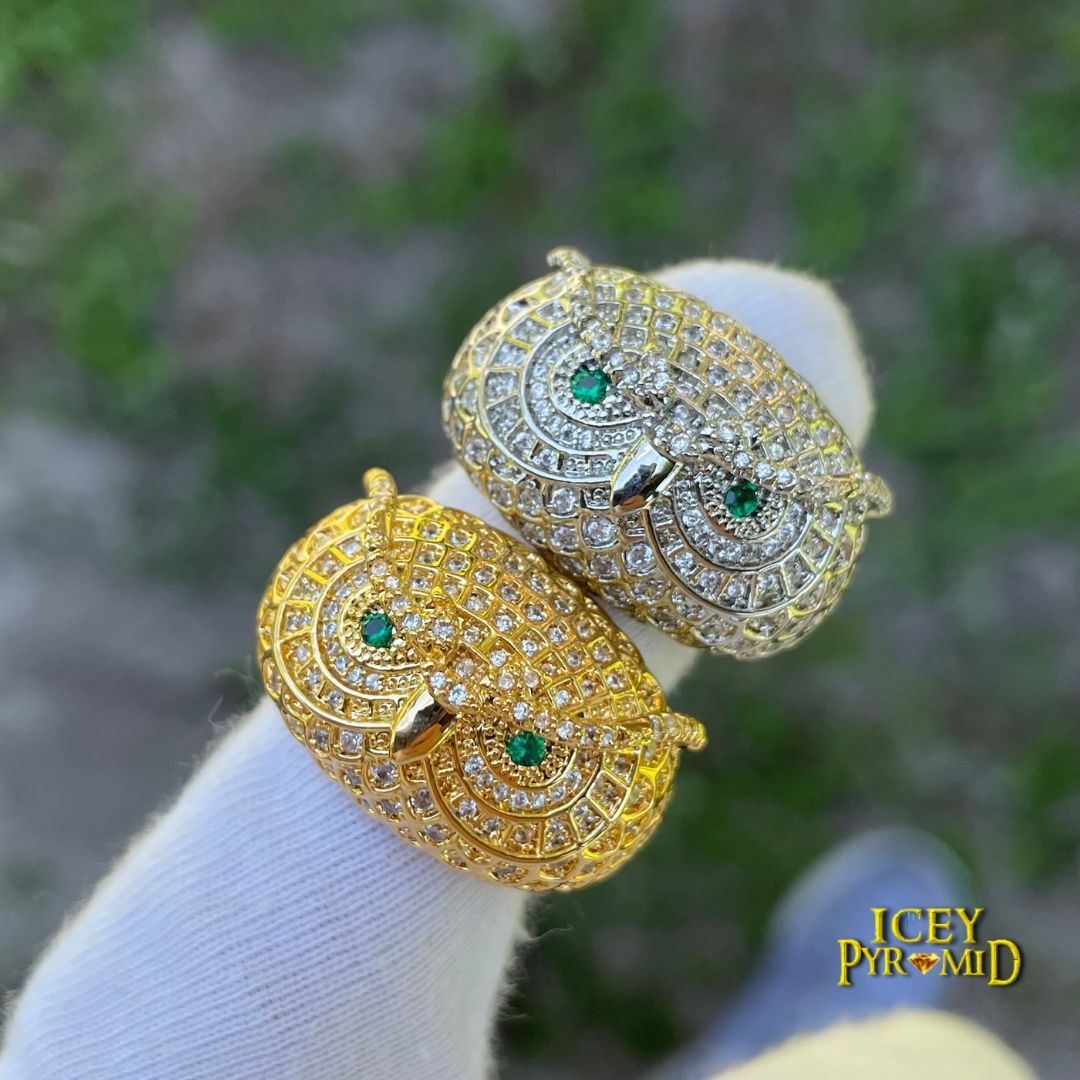 Owl Iced Out Diamond Ring