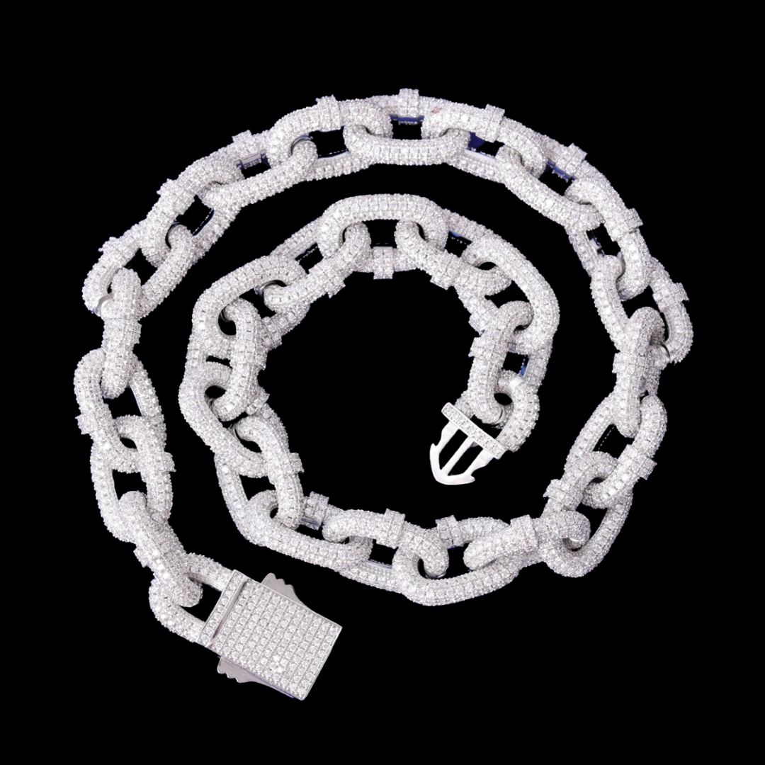 20MM Ultra Luxury Shine Fully Iced Design Cuban Link Iced Out Chain Necklace