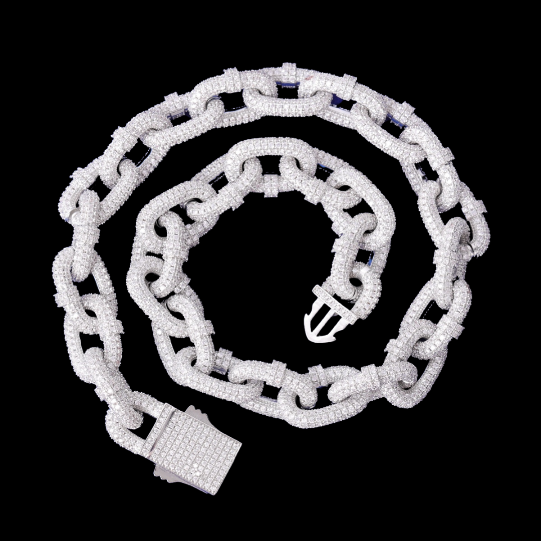 20MM Ultra Luxury Fully Iced Out Diamond Necklace Chain