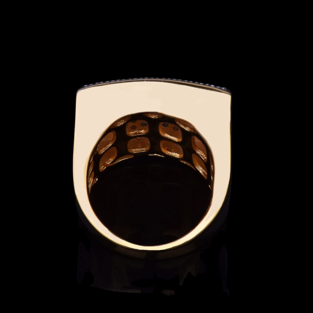Oval Square Cubic Iced Out Ring