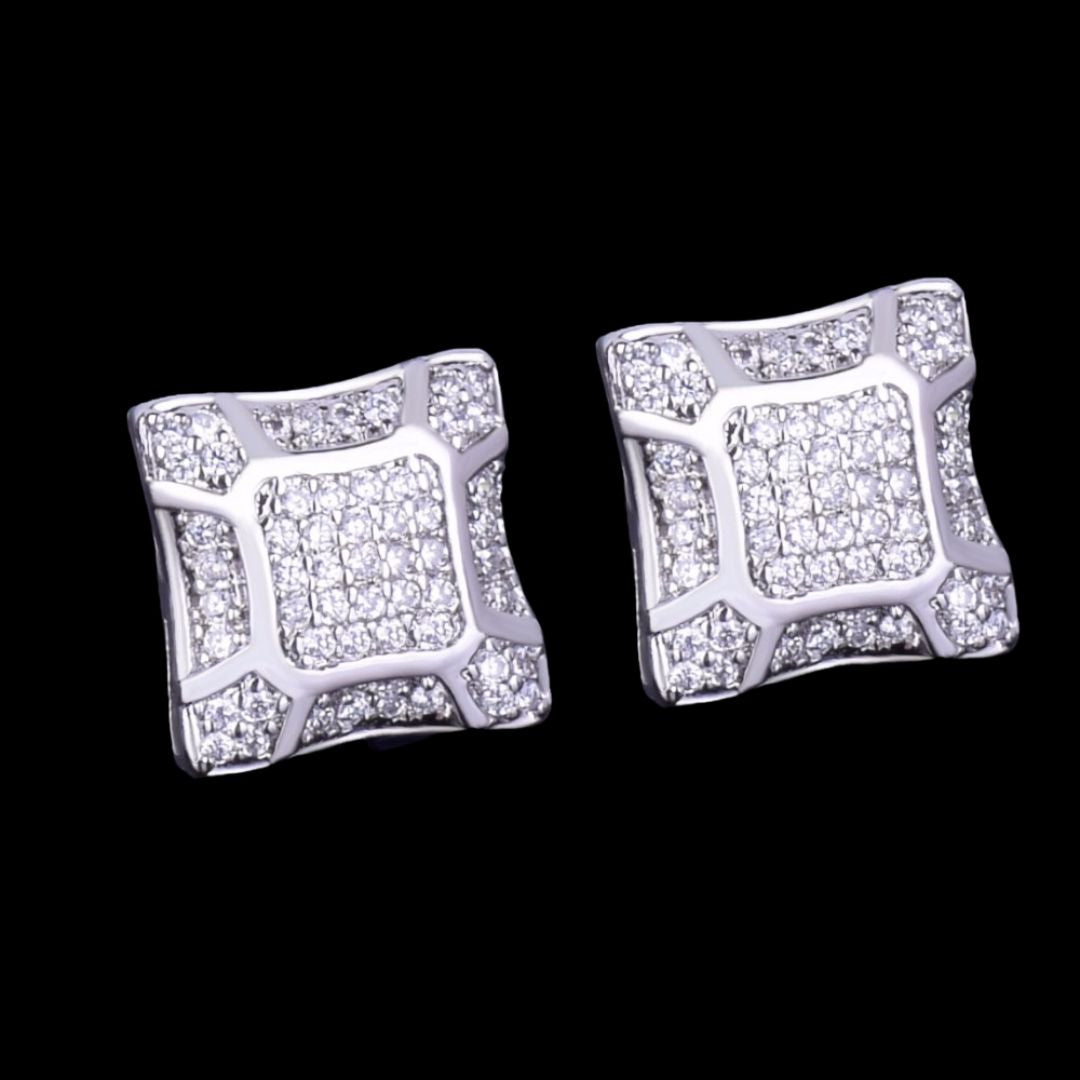 11MM Sunshine Edition Screw Back Unisex Iced Out Stud Earring