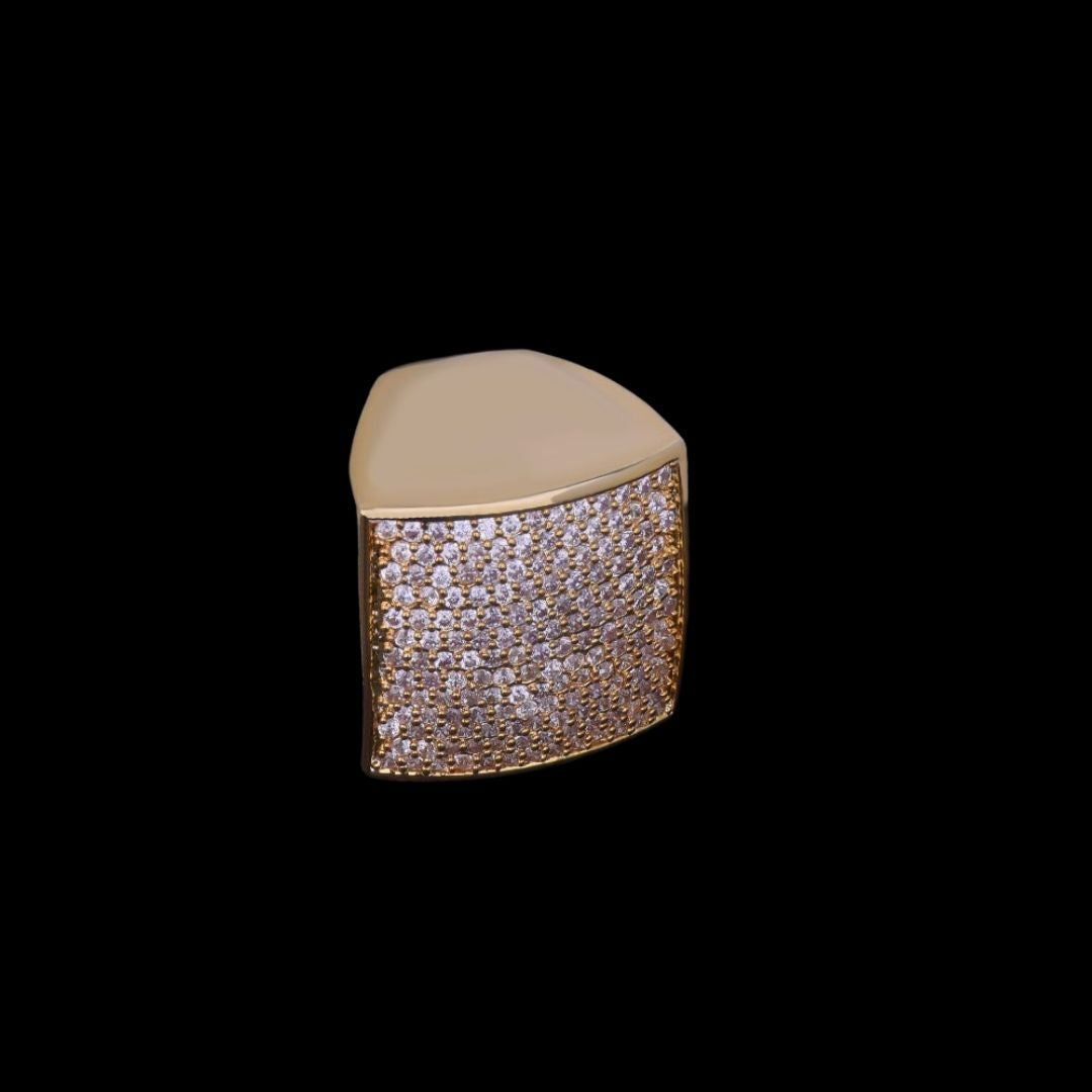Oval Square Cubic Stone Style Iced Out Ring