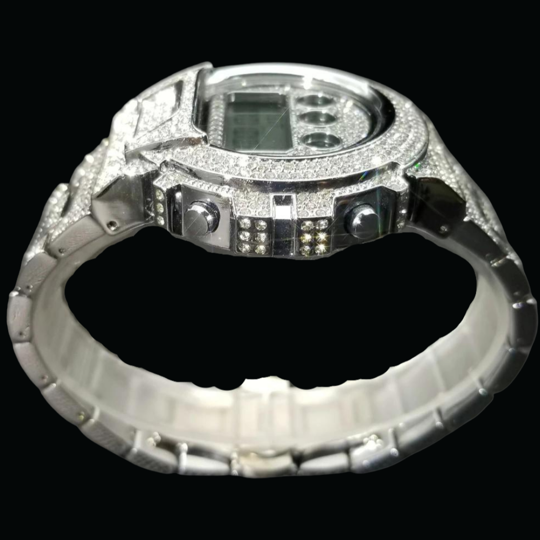 Luxury Chronograph Digital Led Diamond Waterproof  Watch
