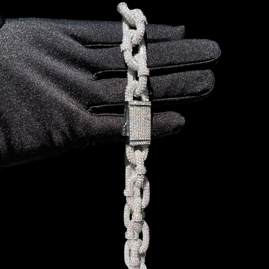 20MM Ultra Luxury Shine Fully Iced Design Cuban Link Iced Out Chain Necklace