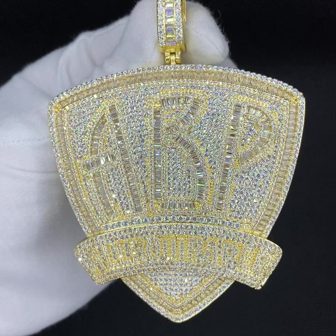 ABP All Bout Paper BIG Luxury Iced Out Diamond Pendant