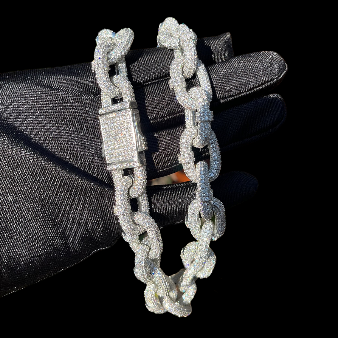 20MM Ultra Luxury Shine Fully Iced Design Cuban Link Iced Out Chain Necklace