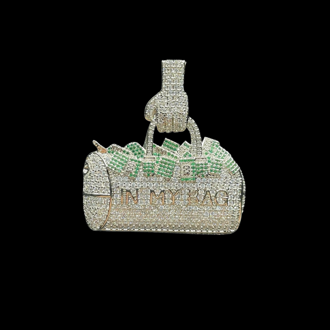 In My Bag with Special Bail Iced Out Pendant