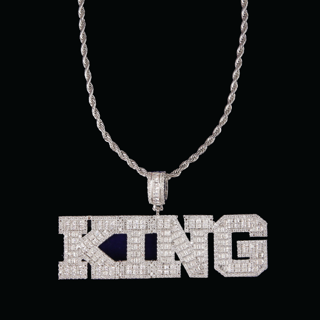Stylish Iced Out Personalized Custom Name Necklace Pendant