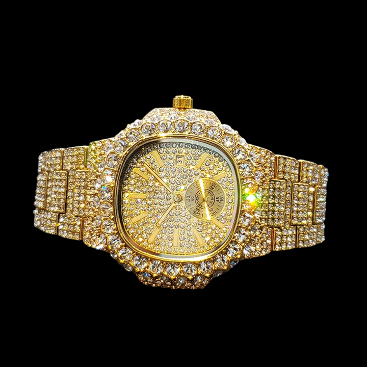 VVS Full Ice Date Special Minute Hand Iced Out Diamond Watch
