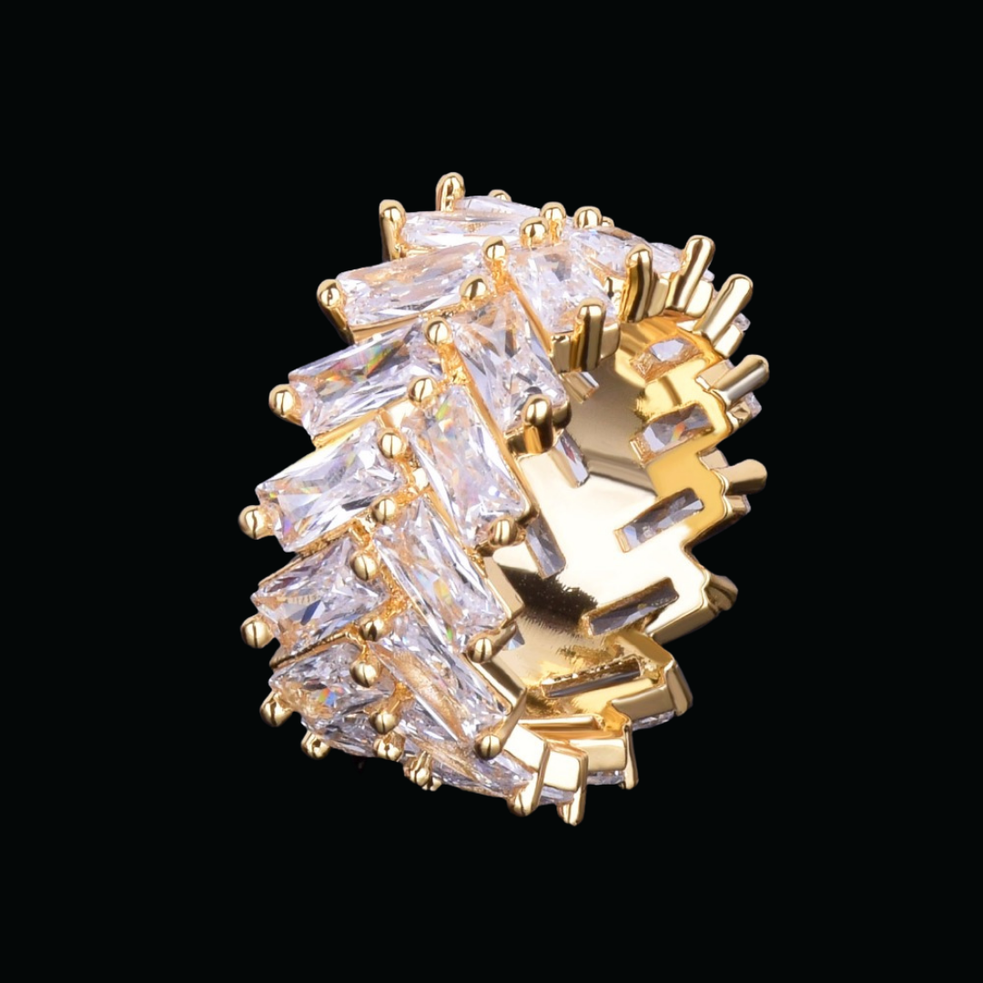 Baguette Edition Full Cluster Iced Out Diamond Ring