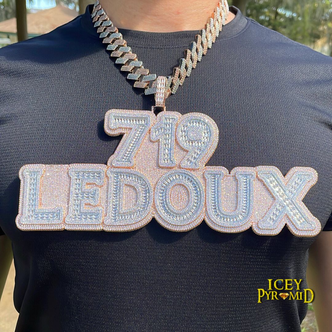 Any Number Any Letter Iced Out Personalized Name Custom Necklace Pendant