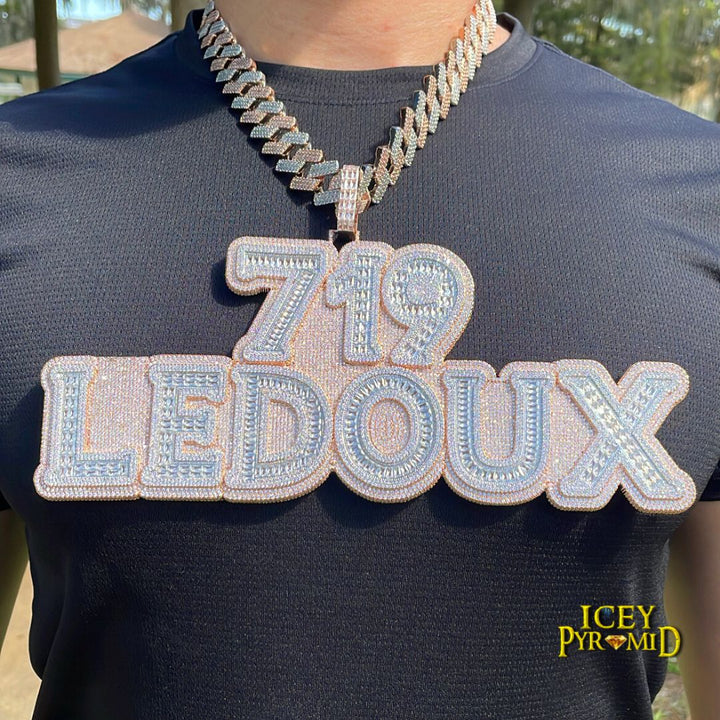 Any Number Any Letter Iced Out Personalized Custom Name Necklace Pendant