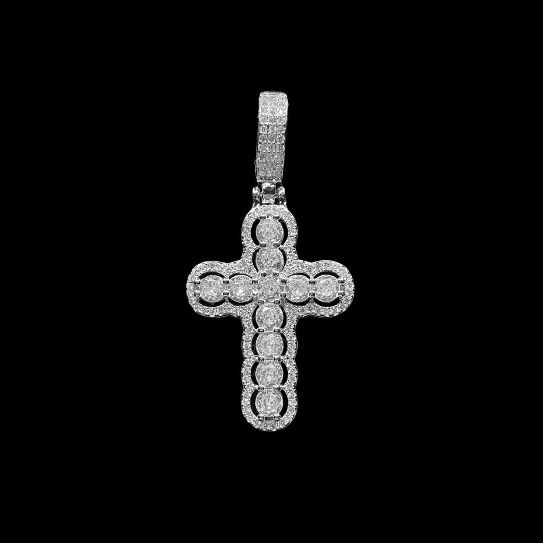 Cross Hollow Diamond Edition Iced Out Pendant Necklace