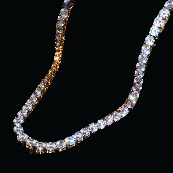 BEST | 3-5mm Row Style Endless Bling Shine Tennis Iced Out Diamond Necklace Chain