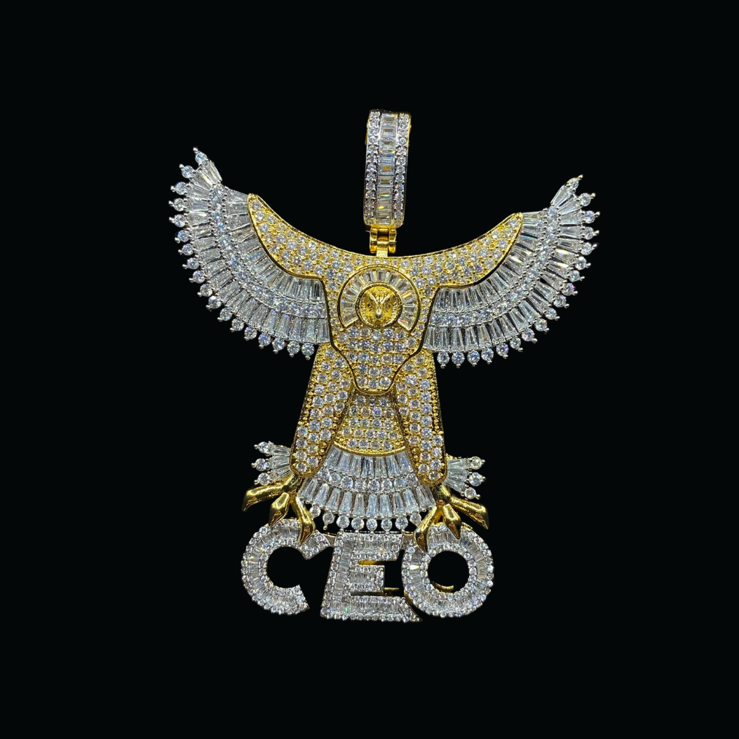 Eagle CEO Iced Out Letter Diamond Pendant