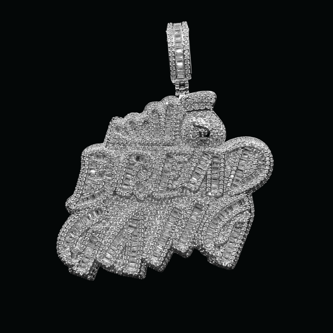 Bread Gang Iced Out Letter Diamond Pendant