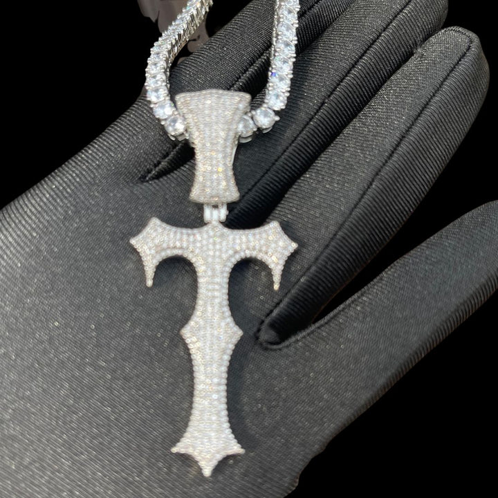 Trap Rapper Vampire Edition Iced Out Diamond Pendant Necklace
