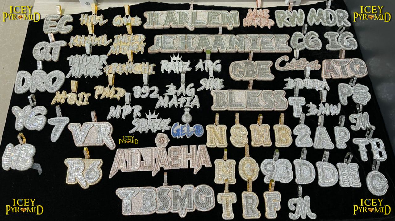 Elegant Edition Attached Letters Crazy Shine Iced Out Custom
