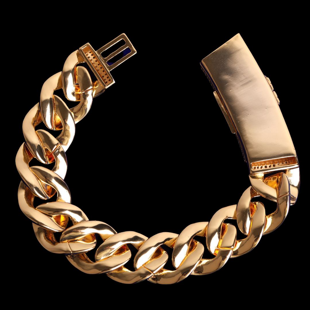 14mm Iced Out Big Clasp & Thick Edition Miami Bracelet