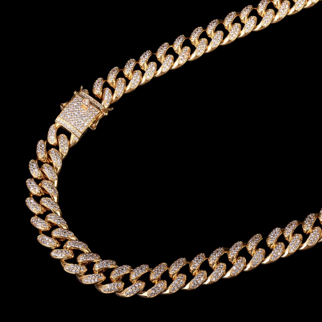 12MM Link Cuban Trend Iced Out Chain Necklace