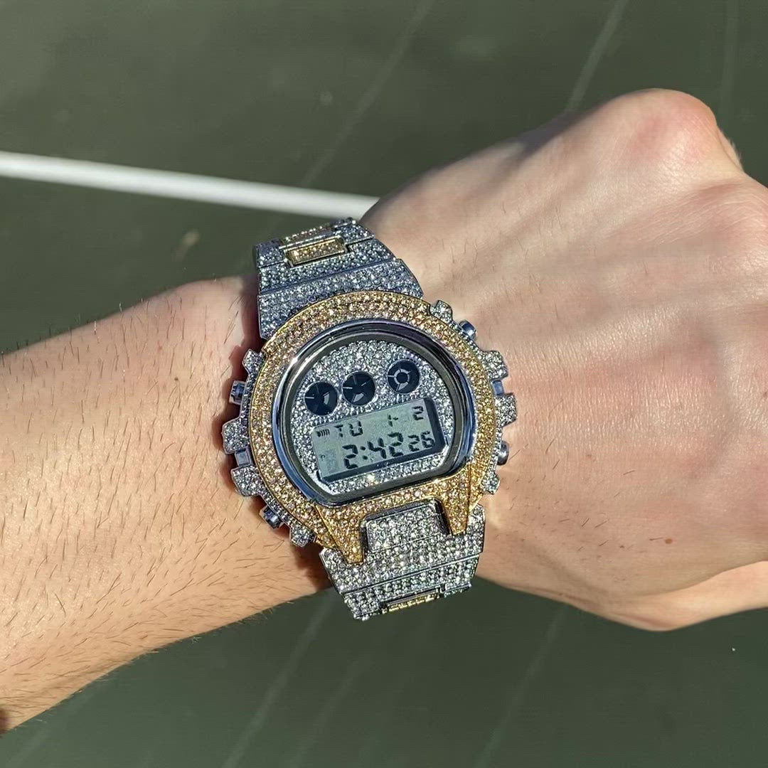 Luxury Chronograph Digital Led Diamond Waterproof  Watch