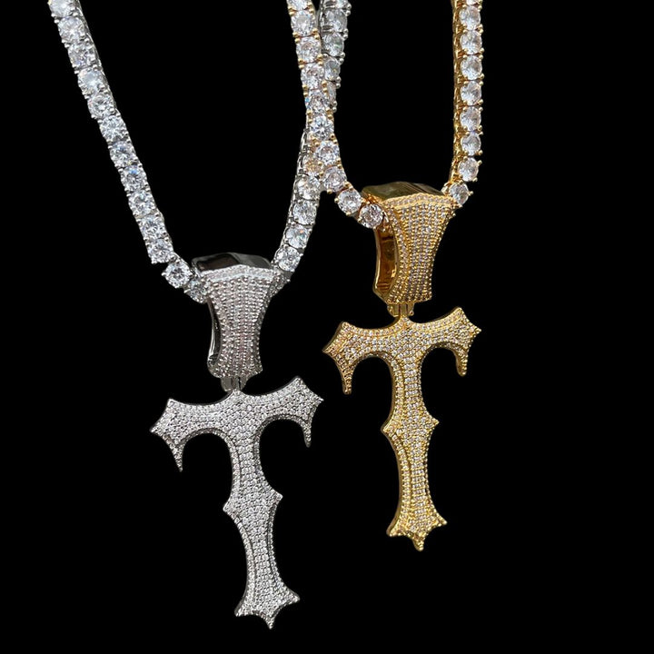 Trap Rapper Vampire Edition Iced Out Diamond Pendant Necklace