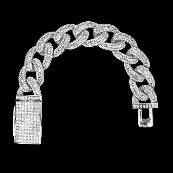 18MM Baguette Cut Iced Out Diamond Bracelet