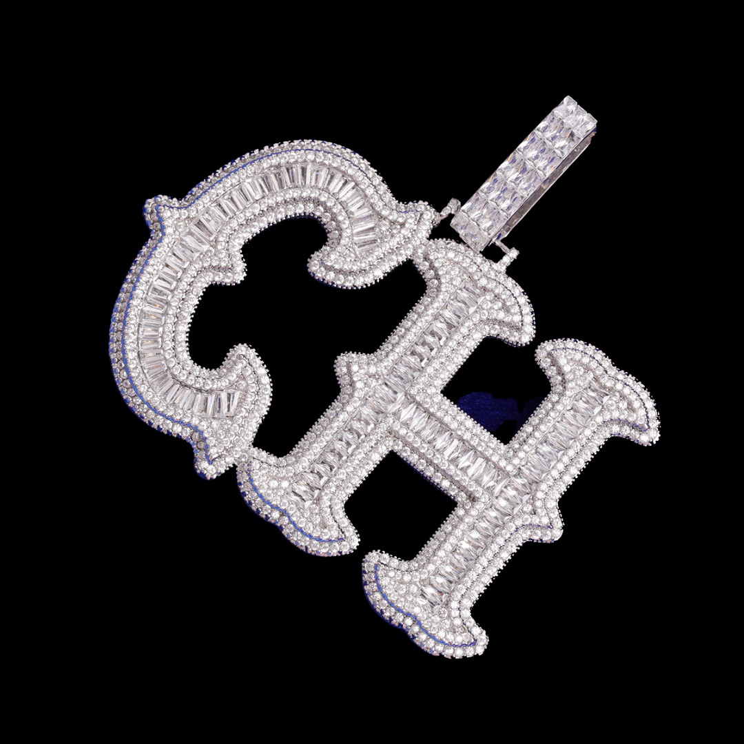 Baguette Cursive Two Layers Customized Iced Out Chain