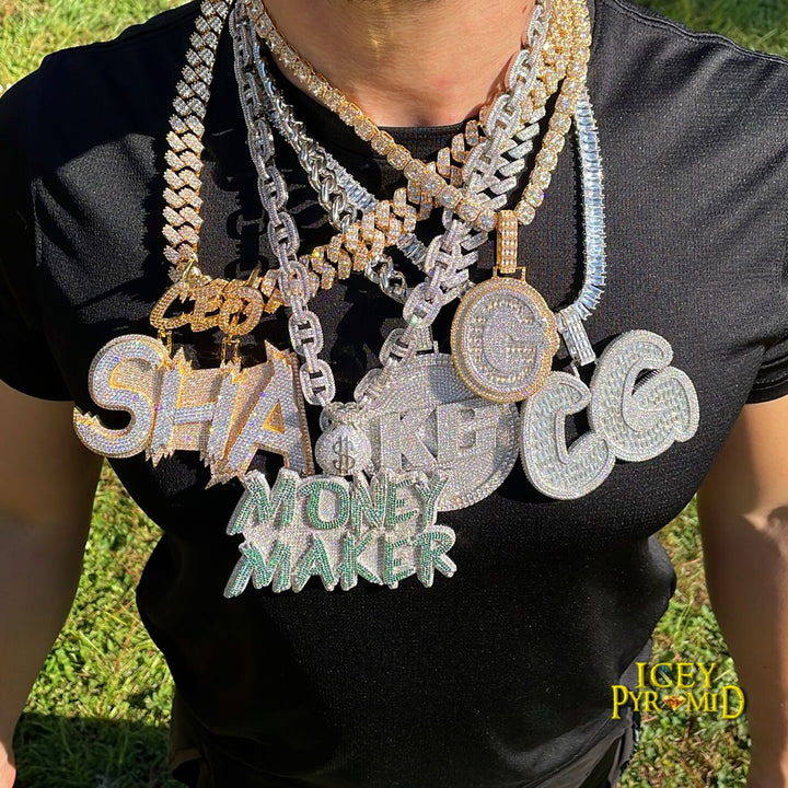 CEO Bail with Your Name Iced Out Personalized Custom Name Necklace Pendant