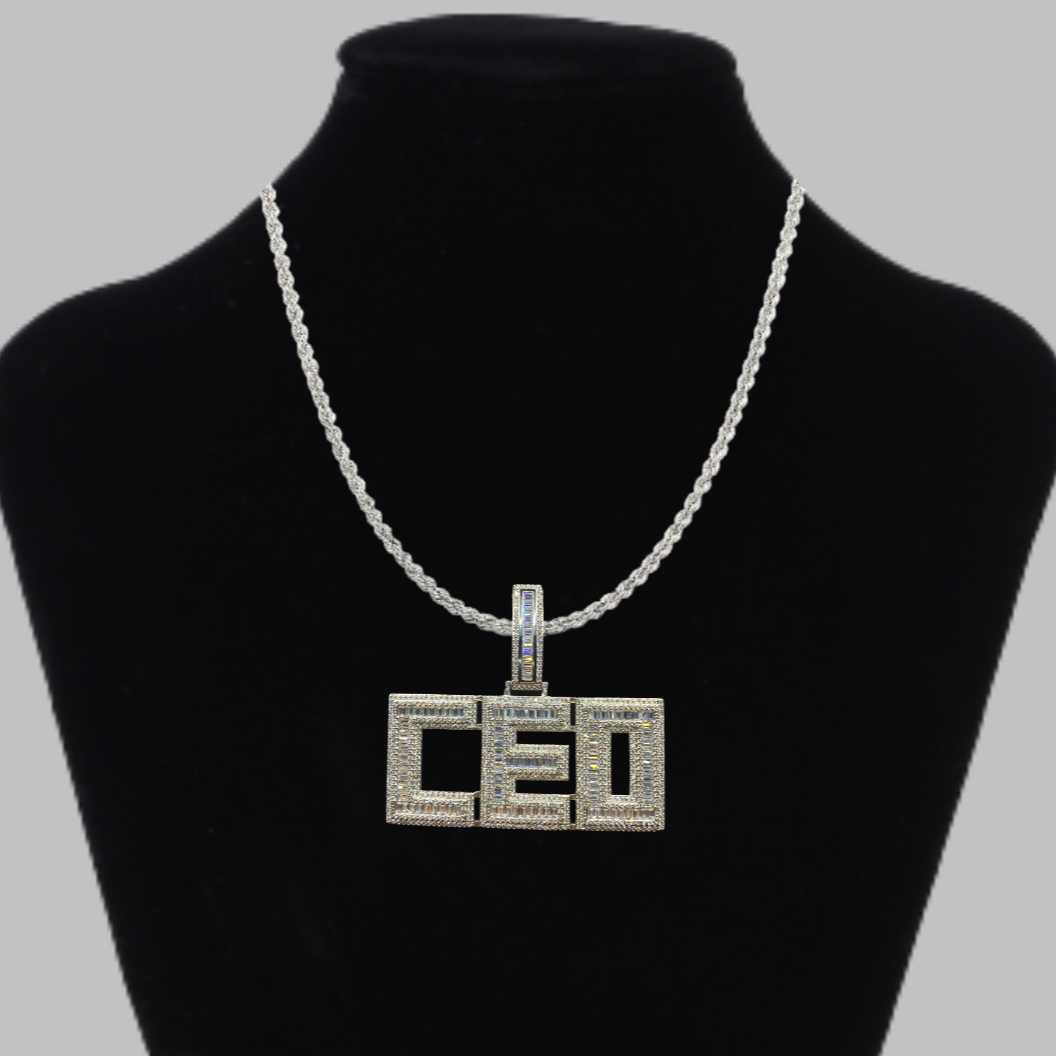 CEO Iced Out Letter Diamond Pendant