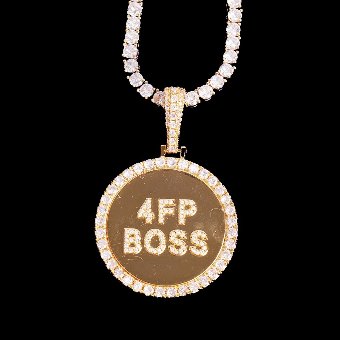 Circle Tennis Iced Out Personalized Custom Name Necklace Pendant