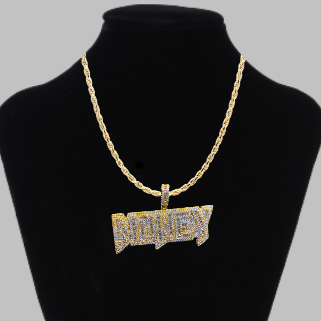 Money Iced Out Luxury Letters Best Selling Pendant