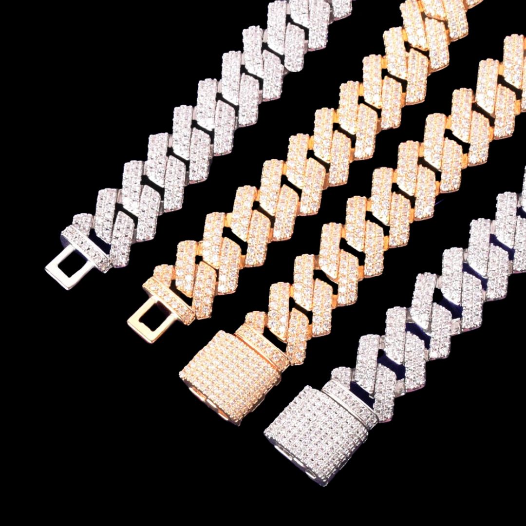 14MM Overflow VVS Iced Out Diamond Necklace Chain