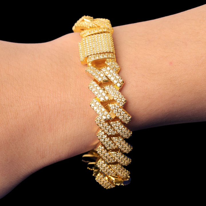 14MM Miami Cuban Link Iced Out Diamond Bracelet