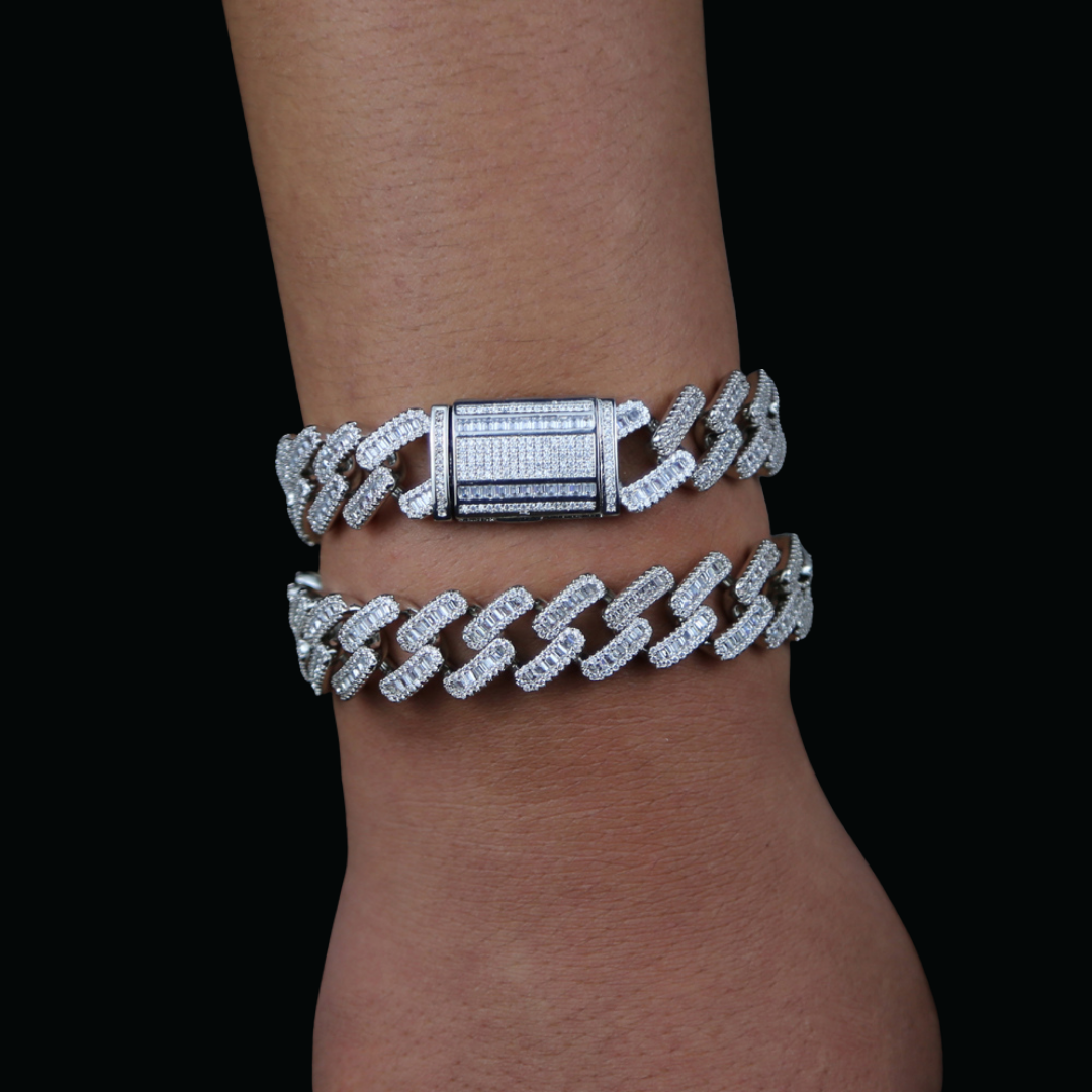 15MM Miami Box Clasp Cuban Link Diamond Bracelet