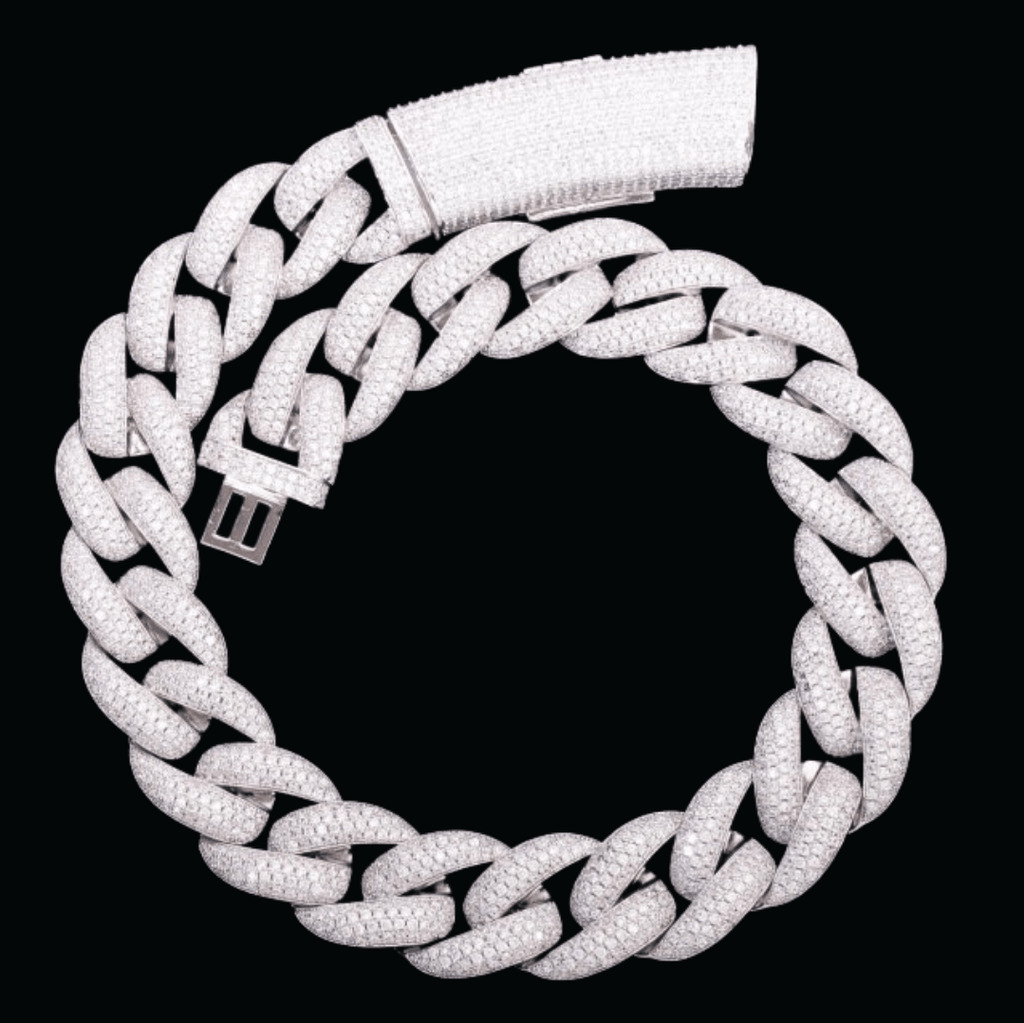 iced out Miami necklace 20ミリ ICED Miami Cuban Link 20mm Wide Gold Plated AA+ Quality Crystal