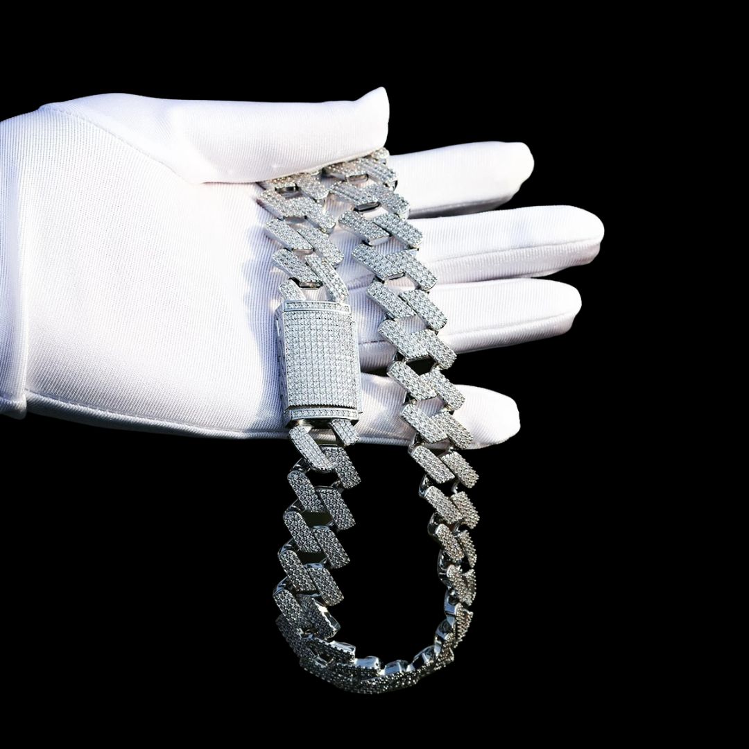 20MM Thick Style VVS Shine Special Clasp Iced Out Chain Necklace