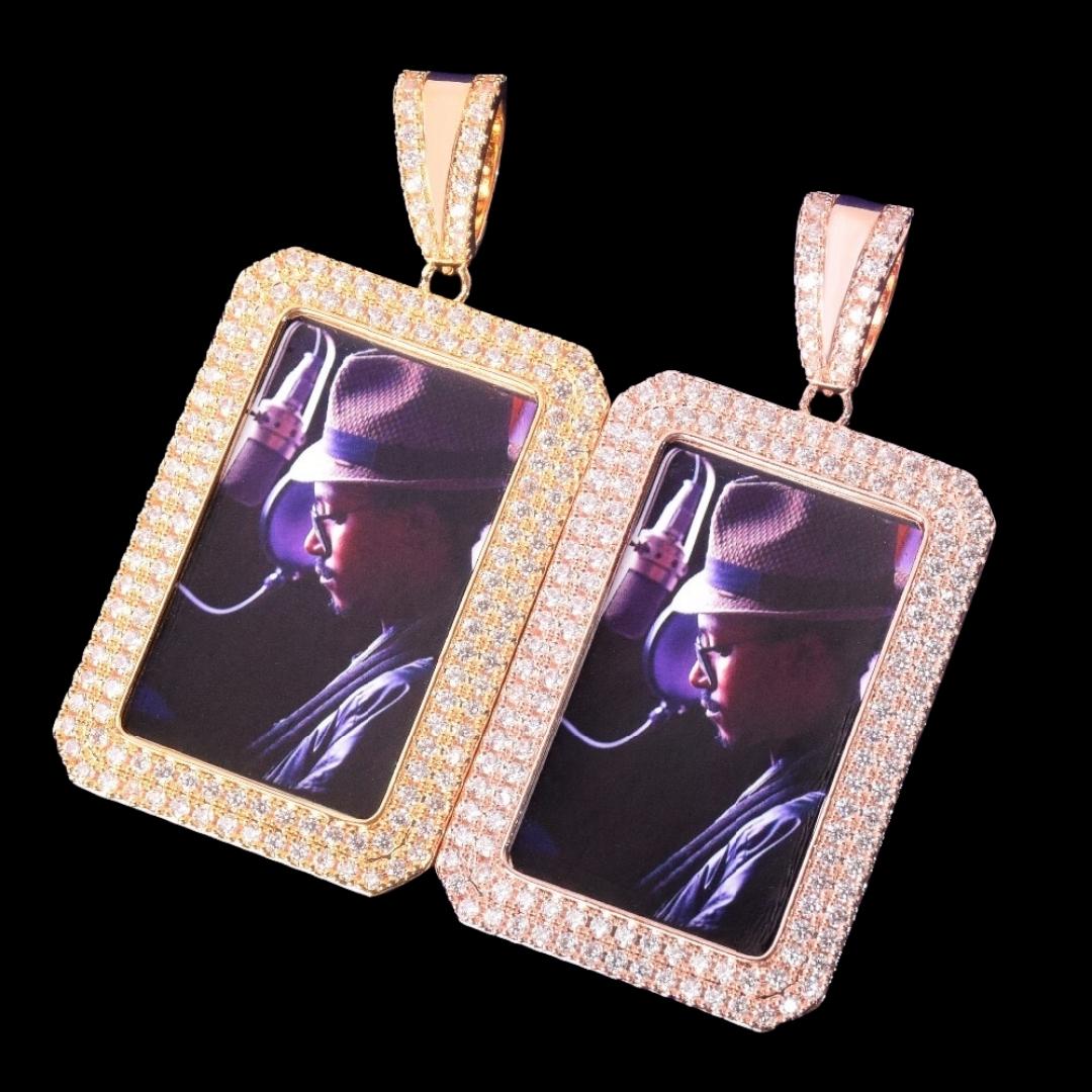NEW | Solid Back Rectangle Personalized Custom Photo Pendant