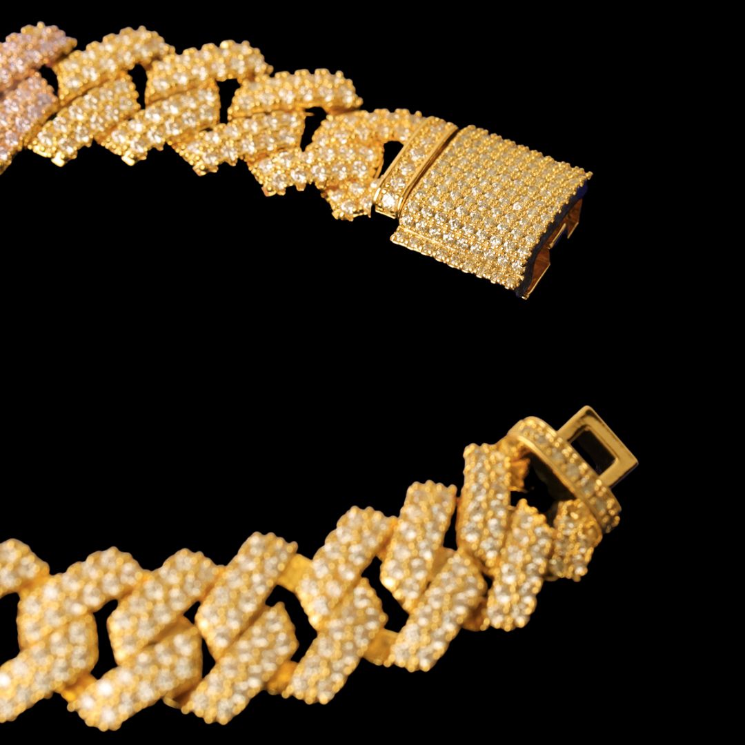 14MM Miami Cuban Link Iced Out Diamond Bracelet