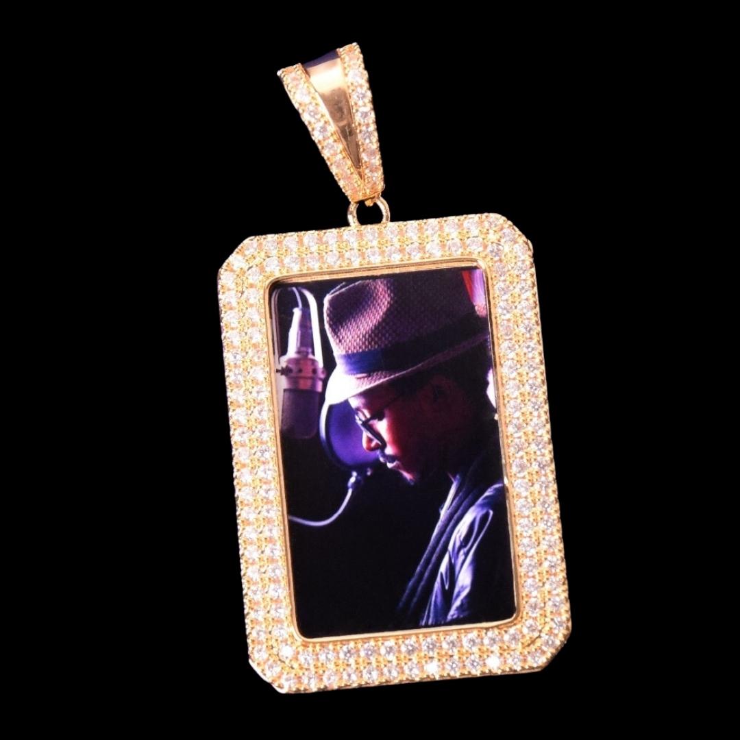 NEW | Solid Back Rectangle Personalized Custom Photo Pendant