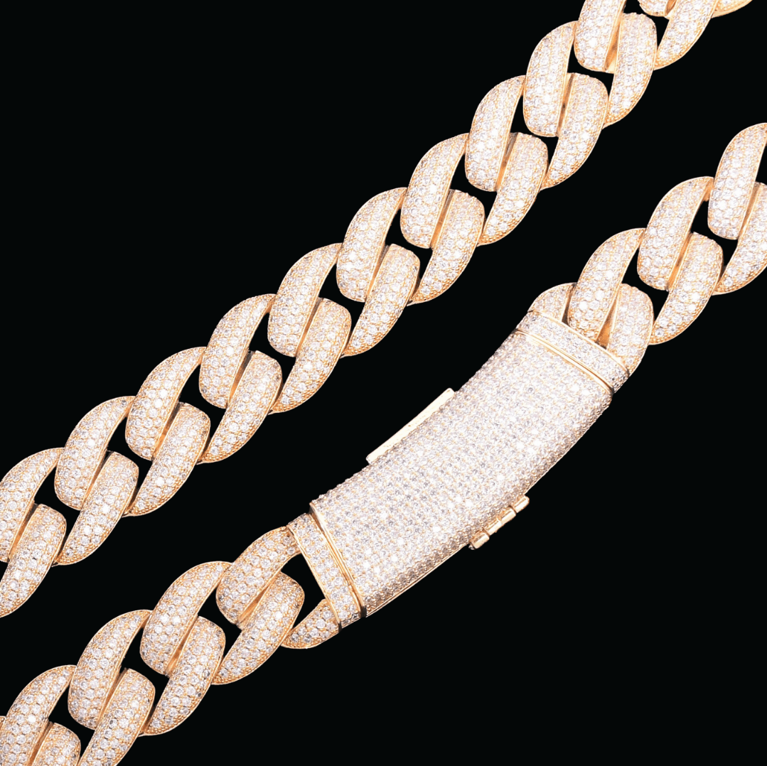 20MM Miami Cuban Iced Out Diamond Necklace Chain – Icey Pyramid 20MM Miami Cuban Iced Out Diamond Necklace Chain – Icey Pyramid