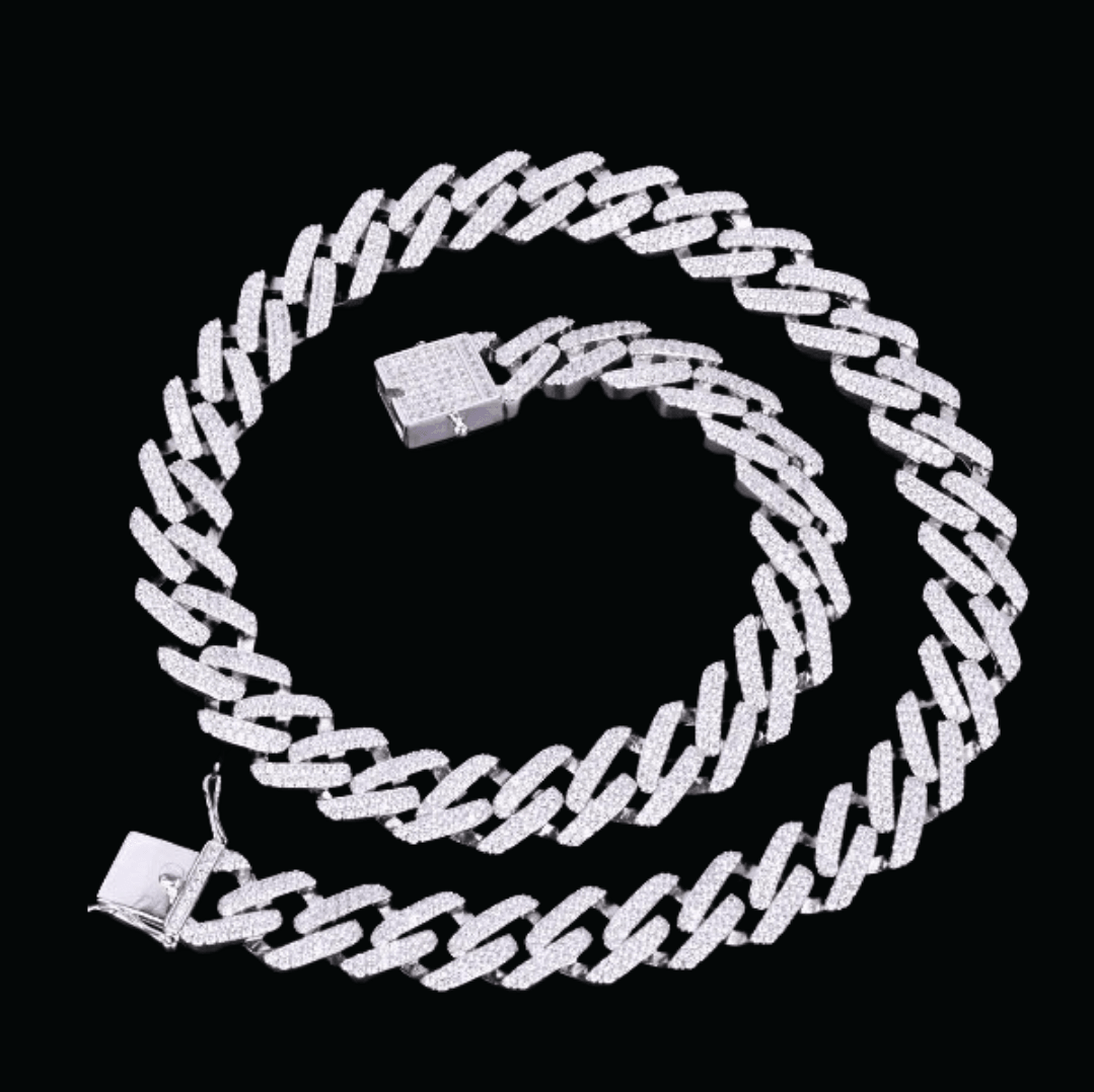 18MM Men's Miami Cuban Iced Out Link Chain - Icey Pyramid