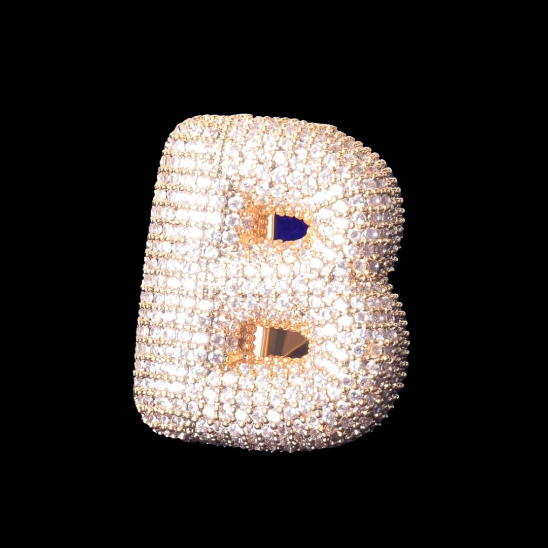 A-Z Initial Custom Letter Iced Out Ring