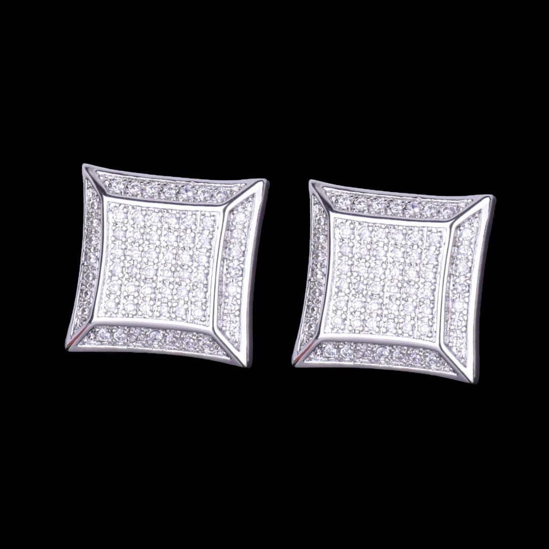 15MM Unique Style Iced Out Unisex Stud Earrings