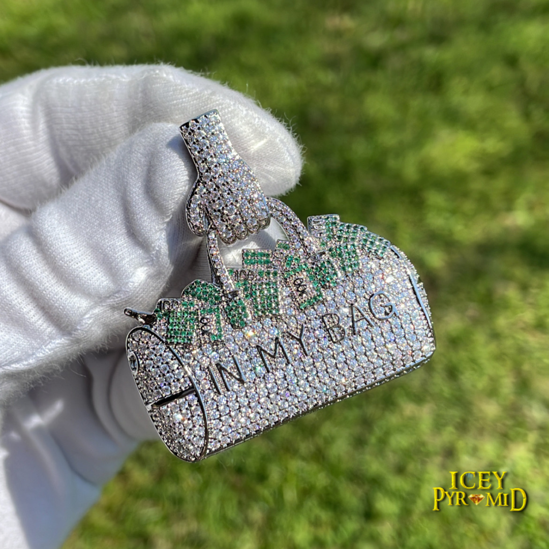 In My Bag Iced Out Letter Diamond Pendant