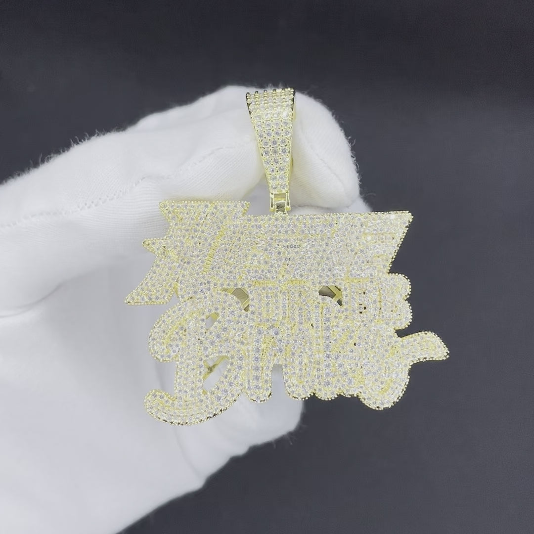 Hustle Or Be Broke Luxury Design Iced Out Pendant