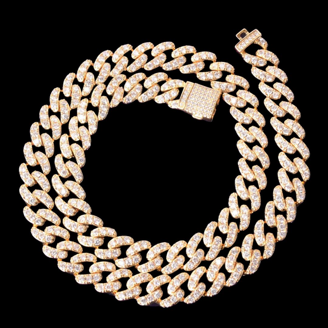 10MM Special Tennis Cut Stones Diamond Necklace Bracelet Set
