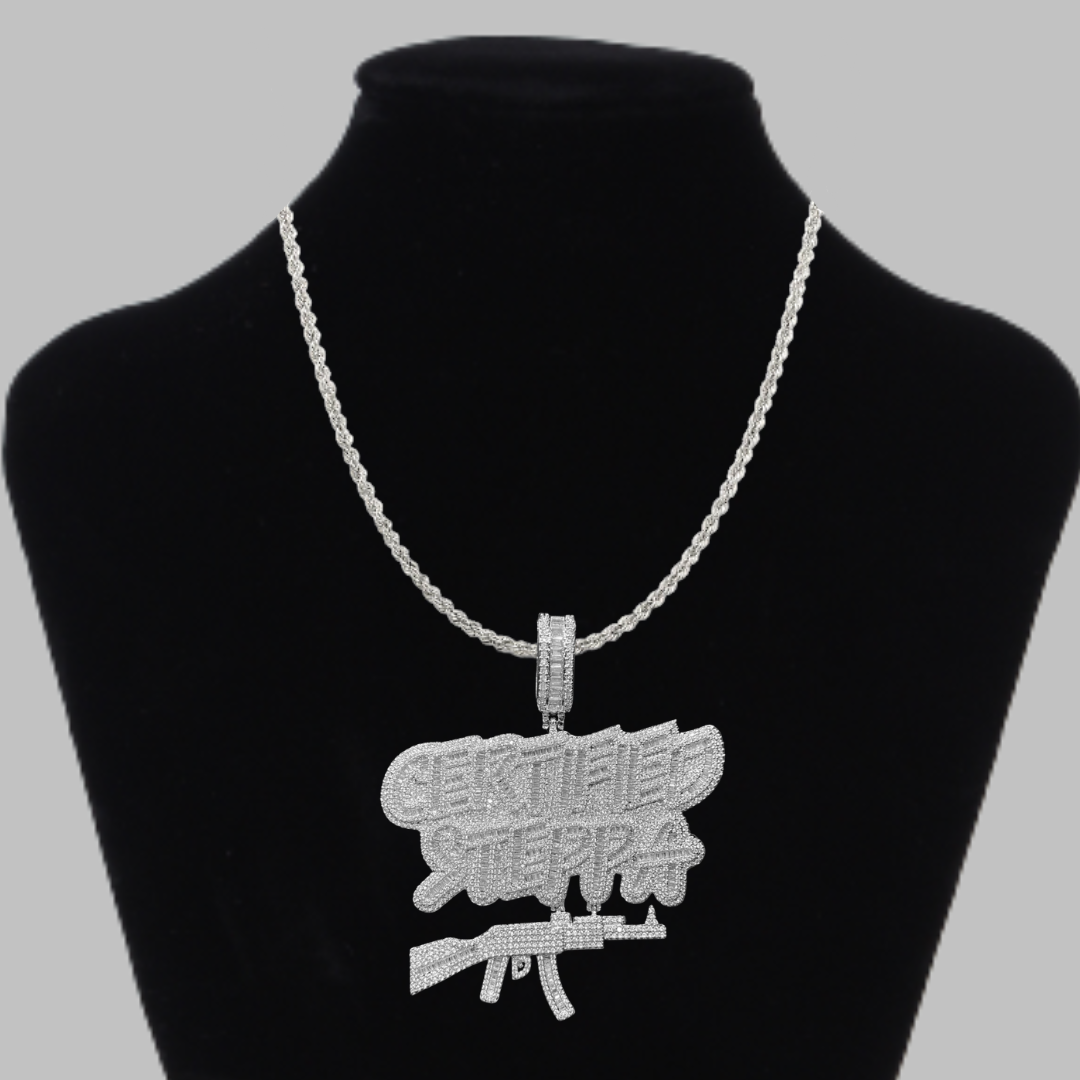 Certified Steppa Iced Out Letter Diamond Pendant